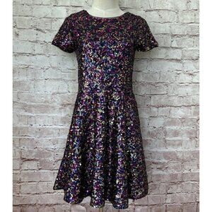 GAP Kids Girls XXL Multi Color Sequin Party Dance Holiday Dress Fit & Flare